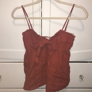 ADORABLE Autumn Orange Tie Top SIZE S